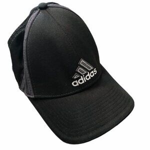 Adidas Black Silver Logo Baseball Hat